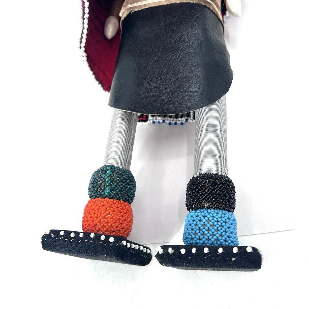 Vintage Ethnic South African - Zulu Ndebele Beaded Ceremonial Doll 16” - Picture 10 of 10
